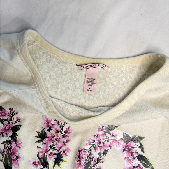 Victoria's Secret Cream Floral Sweatshirt - Picture 3 of 5
